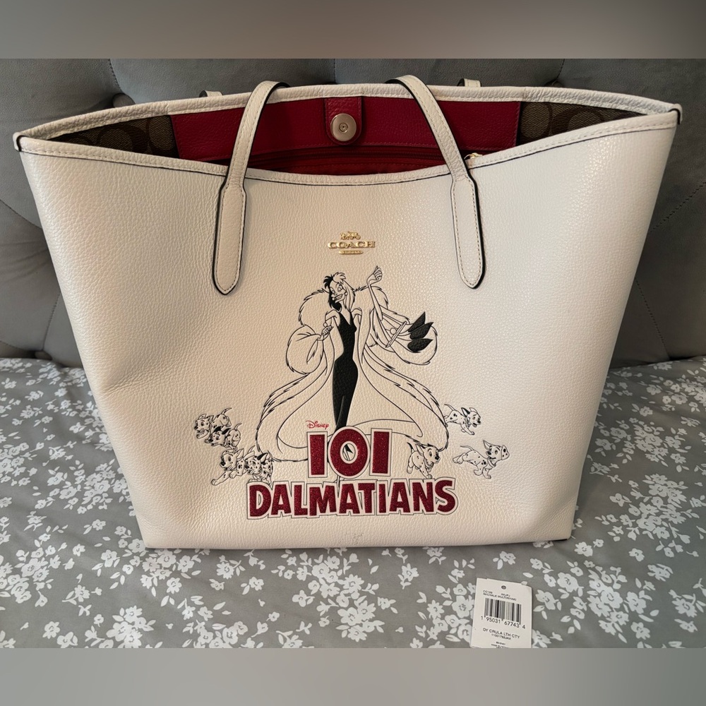 Coach White and Red 101 Dalmatians Tote